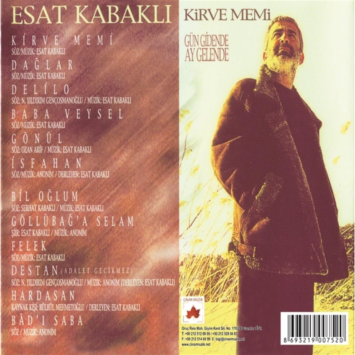 Esat Kabaklı CD -Esat Kabaklı Kirve Memi - Bil Oğlum (CD ) Türk Halk