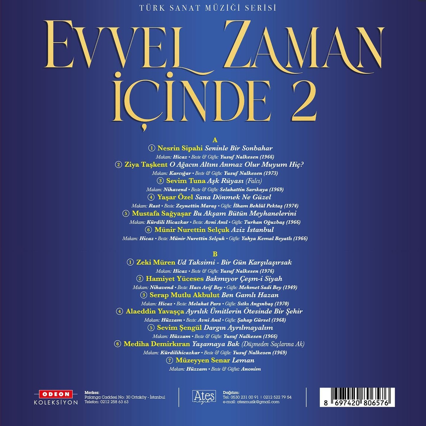 Evvel Zaman İçinde | Vol. 2 | Plak (Türkce | Sanat | Müziği | Müzigi | Plak )