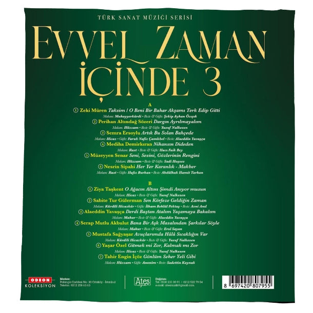 Evvel Zaman İçinde Vol. 3 (Plak)karışık Türk Sanat | müziği |Plak | Schallplatte | LP