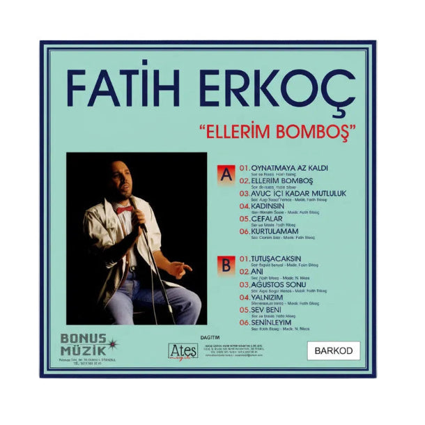 Fatih Erkoç - Ellerim Bomboş ( Plak ) Türkçe | Plak | kayıt | LP
