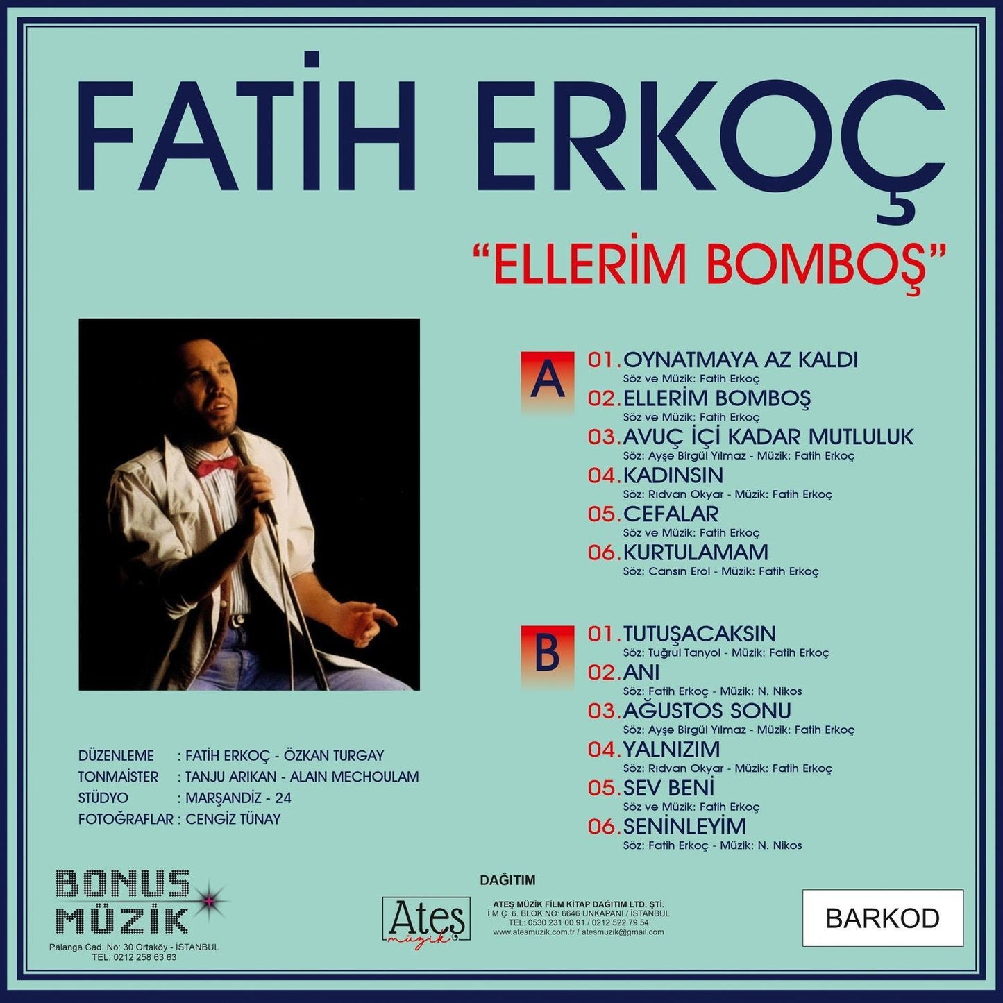 FATİH ERKOC - Ellerim Bombos - plak - vinil - poster