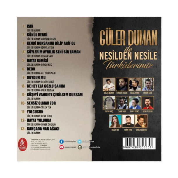 Güler Duman - İle Nesilden Nesile Türkülerimiz CD ( Türk halk | müziği | CD ) Güler Duman CD