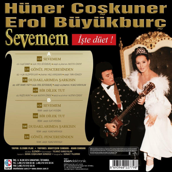 Hüner Coşkuner | Erol Büyükburç - Sevemem (Plak) Türkçe | Pop | Plak | Schallplatte | LP