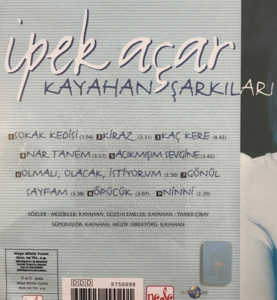 İpek Açar -Kayahan Şarkıları ( CD )
