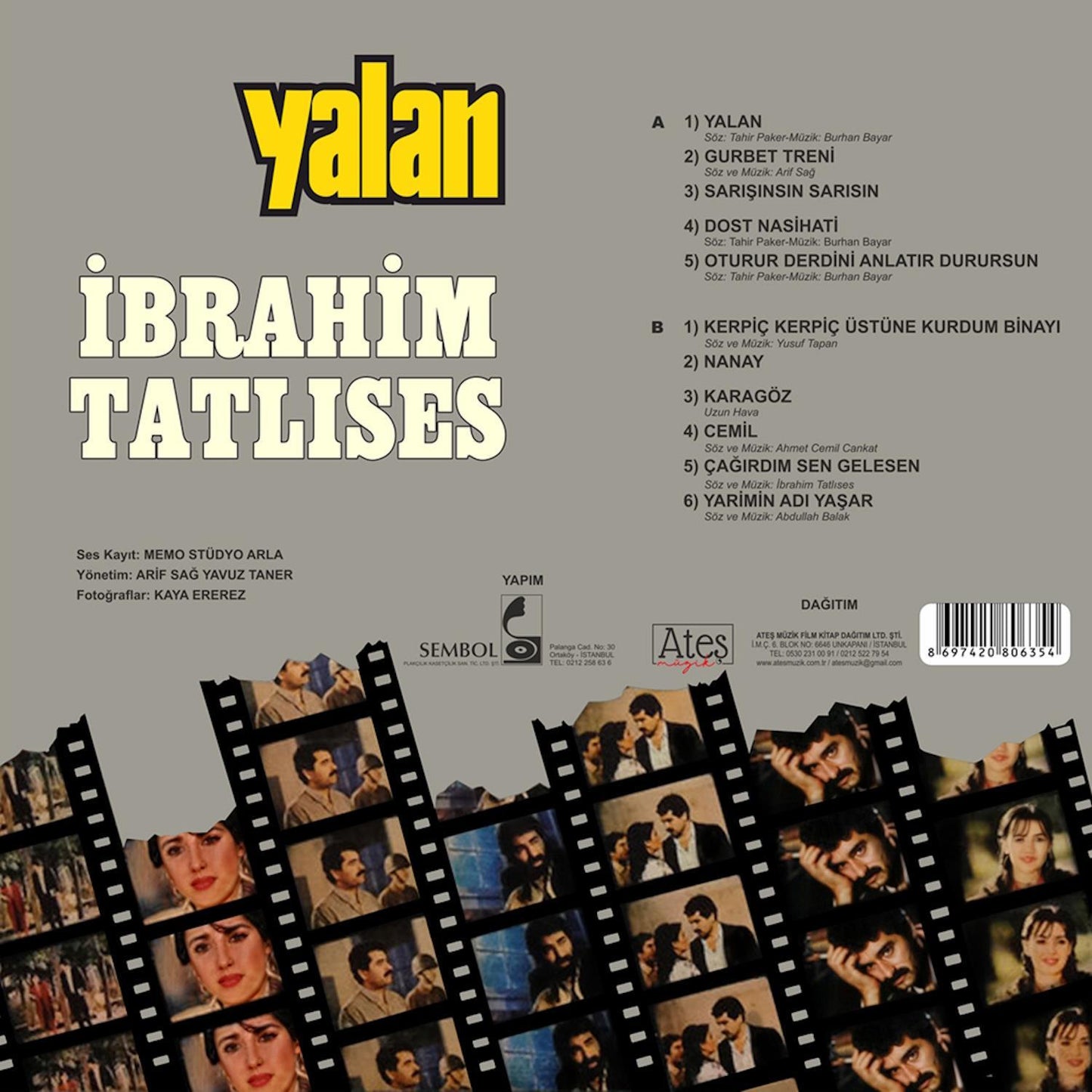 İbrahim Tatlıses Plak | Yalan Plak (ibrahim Tatlıses Yeni Albümü )Arabesk Plak | Schallplatte| LP