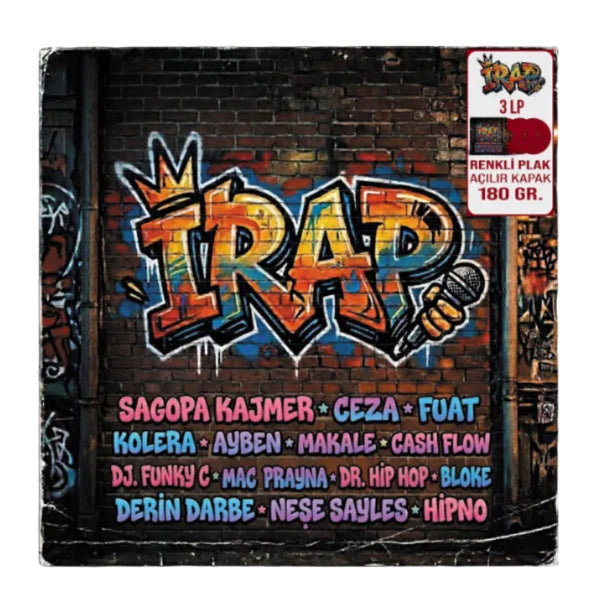 iRap Plak(3 Renkli Plak)Sagopa Kajmer - Ceza - Fuat - Kolera - Ayben - Makale | Plak | LP | Schallplatte