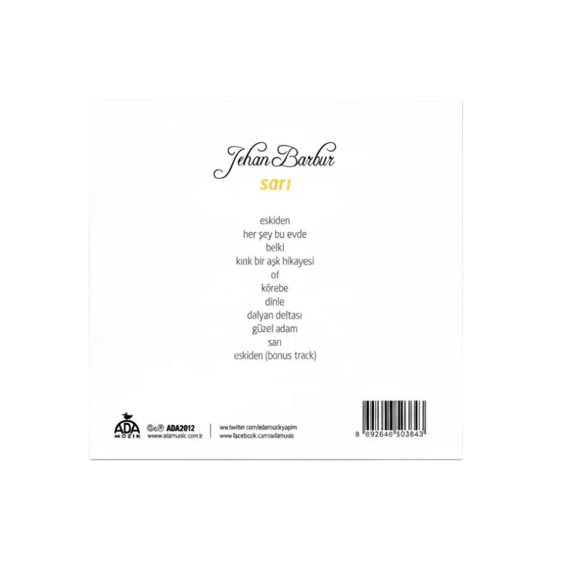 Jehan Barbur - Sarı CD ( Türkce | Pop | Caz | CD ) Jehan Barbur CD