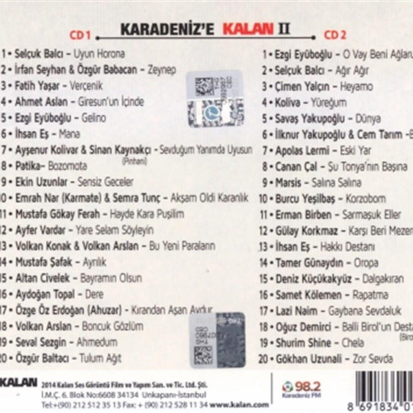 Karadeniz'e Kalan II | CD | Karadeniz'e Kalan 2 - CD | Karadeniz halk müziği | CD |türkische Volksmusik