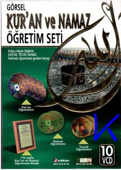 GÖRSEL KURAN VE NAMAZ ÖĞRETİM SETİ ( 10VCD ) CD| VCD