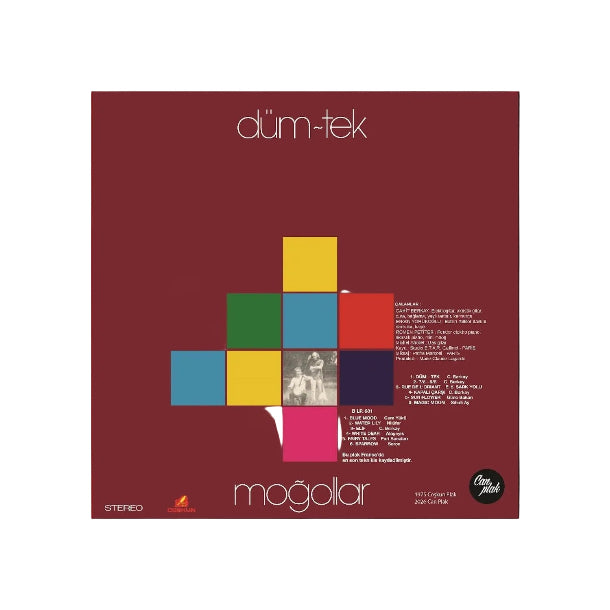 Moğollar - Düm Tek Plak (50.Yıl Özel Baskı Limitli / Numaralı Renkli Plak) Anadolu Rock | Anadolu Pop | Plak