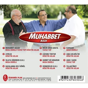 Muhabbet Açıldı CD- Musa Eroğlu - Yavuz Top - Hüseyin Aslan (CD)Türk Halk CD