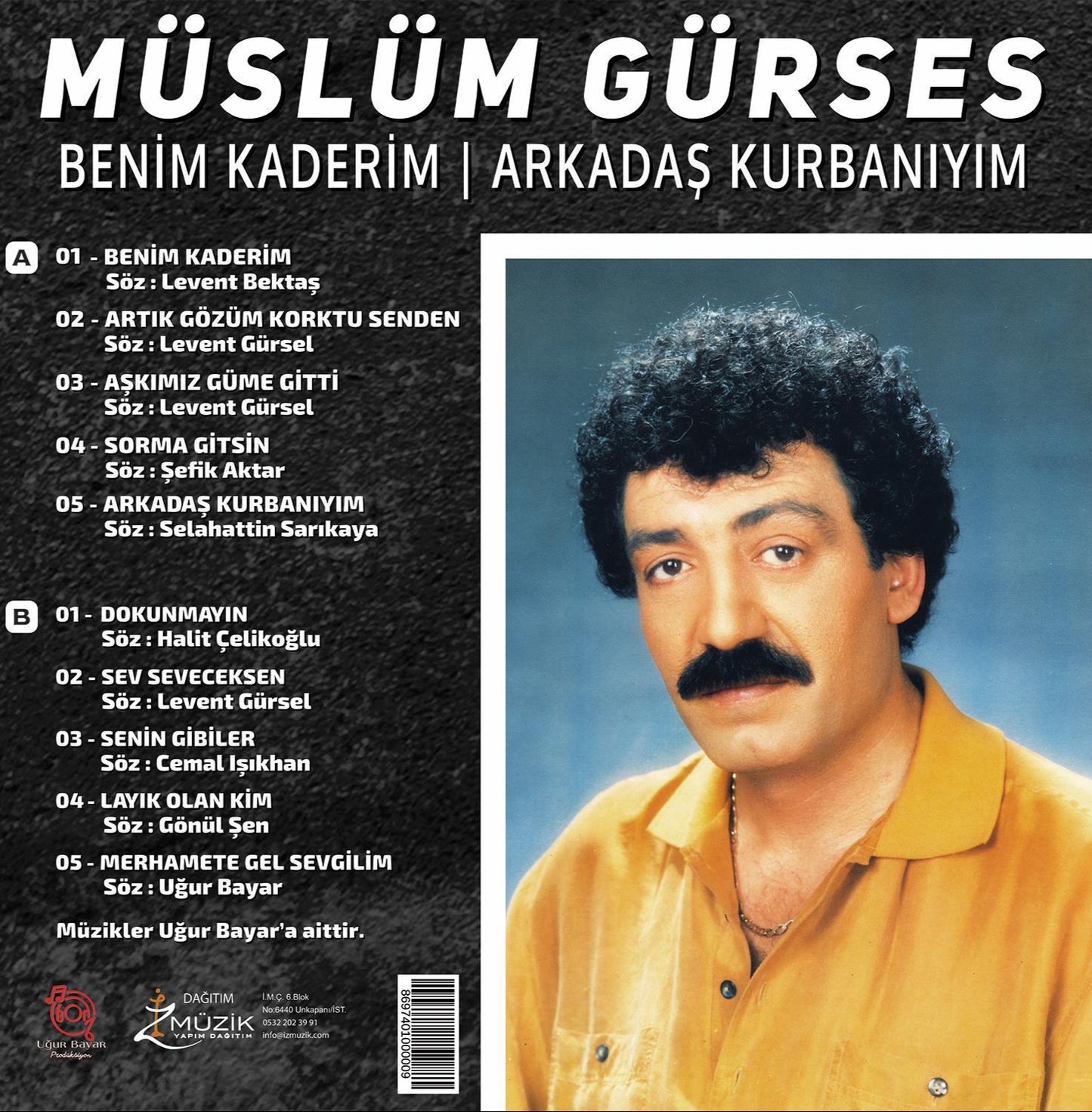 Müslüm Gürses Plak - Benim Kaderim | Arkadaş Kurbanıyım (Plak) Schallplatte | LP