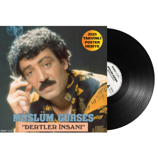 Müslüm Gürses Plak | Dertler İnsanı ( Arabesk | müzik | Plak | kayıt | LP