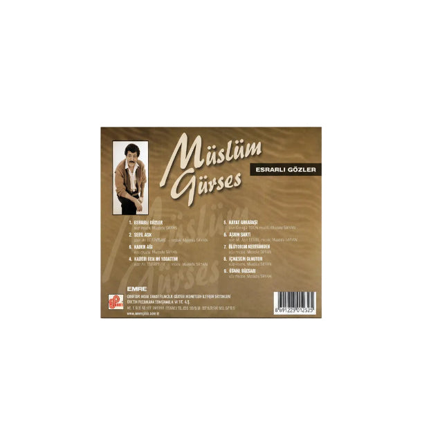 Müslüm Gürses - Esrarlı Gözler CD ( Müslüm Gürses CD )Müslüm Gürses  Esrarli Gözler CD