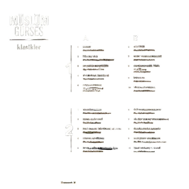 Müslüm Gürses Klasikler Plak ( 2 Plak )Müslüm Gürses Plak | Schallplatte | LP |Almanya | Hollanda | Belçika