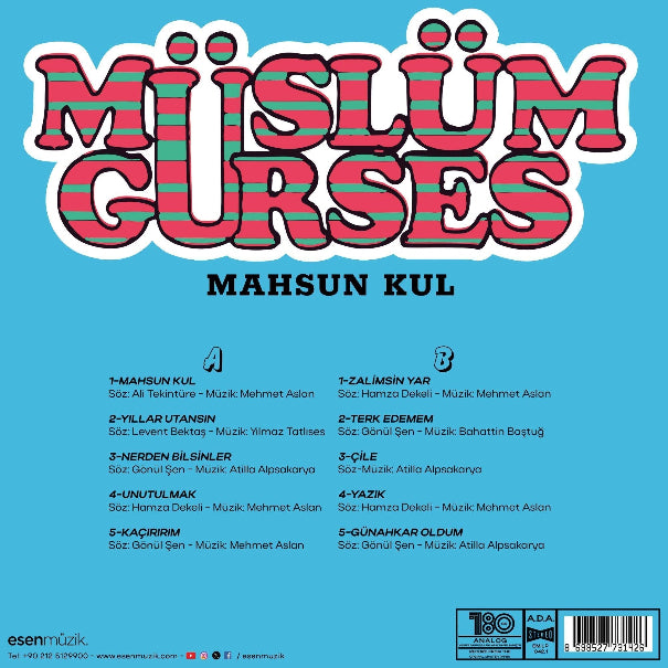 Müslüm Gürses - Mahsun Kul (Plak) Müslüm Gürses | Mahsum Kul | Plak | Schallplatten | LP