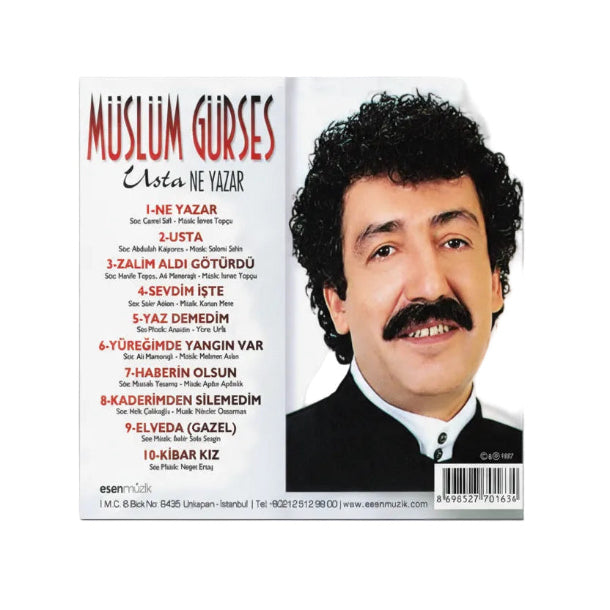 Müslüm Gürses - Usta Ne Yazar CD ( Müslüm Gürses CD )Müslüm Gürses Usta Ne Yazar CD
