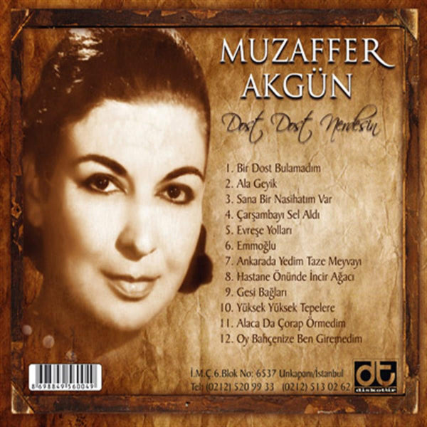 Muzaffer Akgün Cd - Dost Dost Nerdesin CD | halk müziği | Türk halk | müziği | CD