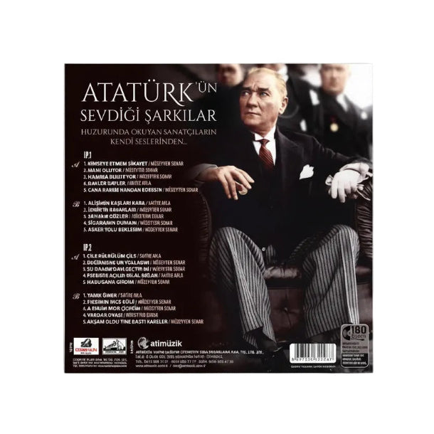 Atatürkün Sevdiği Şarkılar Plak (2 Plak) ATATÜRK'ün Sevdiği Şarkılar Plak |Türk Sanat Plak