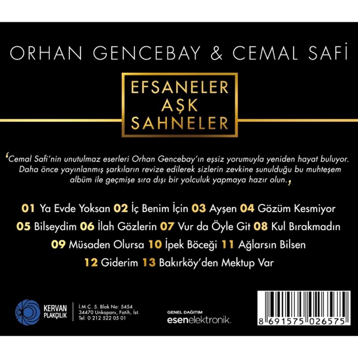 Orhan Gencebay - Orhan Gencebay - Cemal Safi - Efsaneler Aşk Sahneler CD