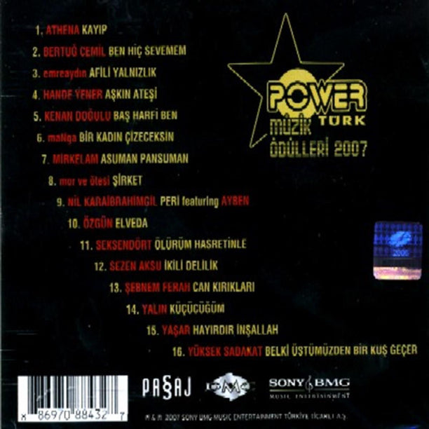 Power Türk- Müzik Ödülleri 2007 CD  (Türkçe CD) Türkçe Pop | Rock CD