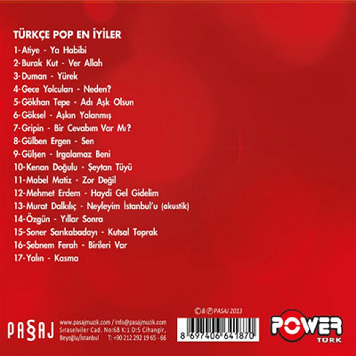 Pasaj Müzik Power Türk-Türkçe Pop/En İyiler-Türkcepop-CD