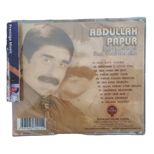 Abdullah Papur - Dost Beni Beni CD | Abdullah Papur Dene Katil Amerika CD