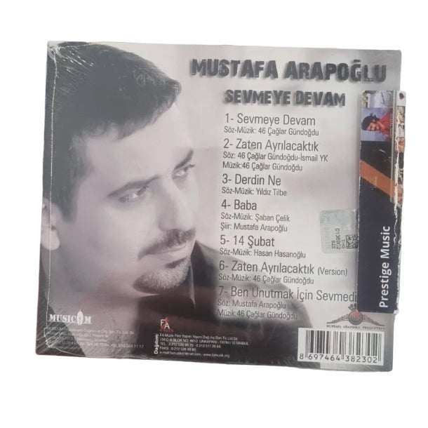 Mustafa Arapoğlu - Sevmeye Devam (CD) Arabesk CD | Müslüm Gürses | ismail YK | Yıldız Tilbe | Düet | CD