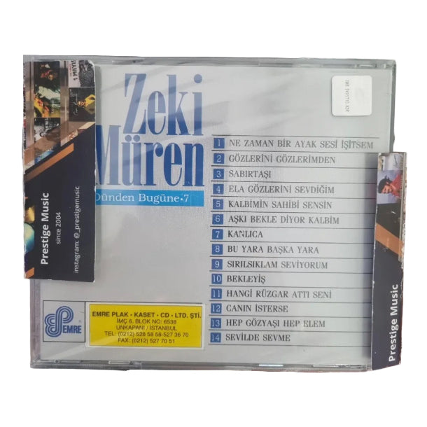 Zeki Müren CD - Dünden Bugüne | 7 (Türkische Kunstmusik | CD)Türk Sanat | Müziği | CD