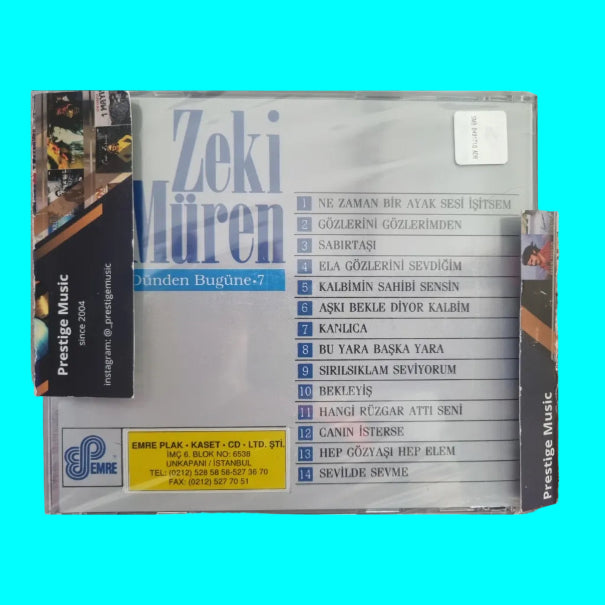 Zeki Müren CD - Dünden Bugüne | 7 (Türkische Kunstmusik | CD)Türk Sanat | Müziği | CD
