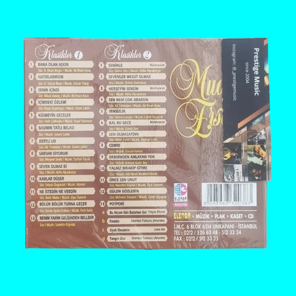 Muazzez Ersoy | CD | Klasikleri 1-2 Set CD(Türk Sanat | Müziği CD) ELENOR Müzik 1991 | CD