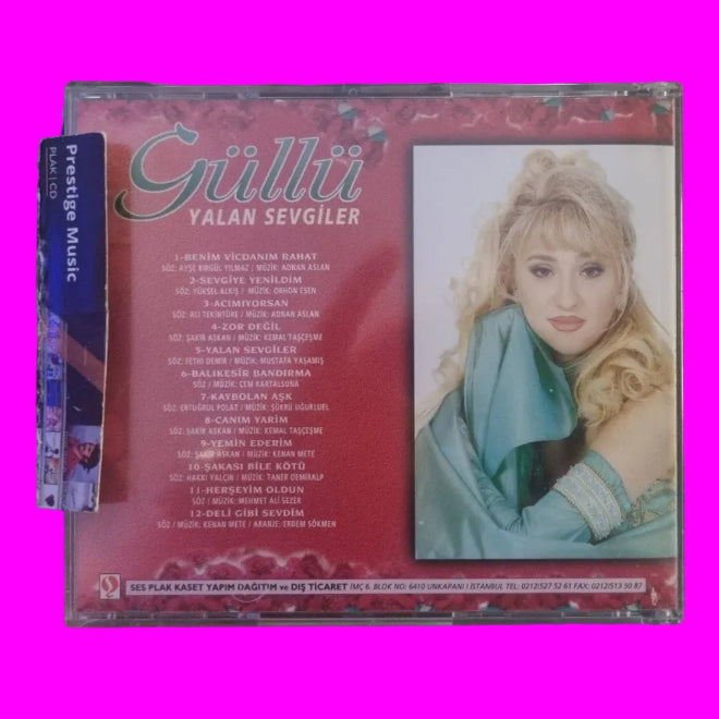 Güllü Yalan Sevgiler CD (Orijnal 1995 Dönem Baskı ) Ses Plak Kaset Yapım | CD | Nadir Bulunur