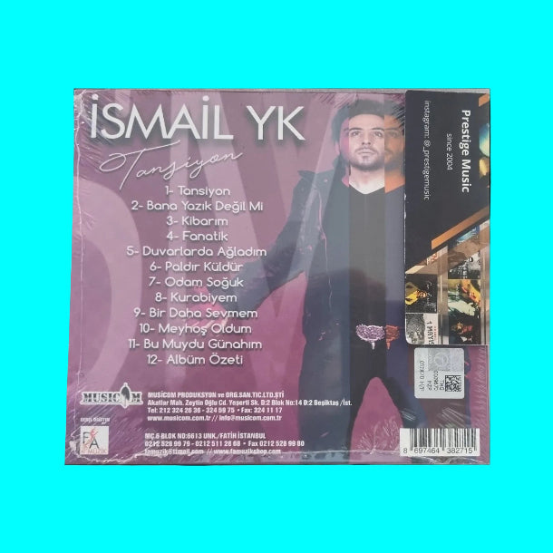 İsmail YK CD | Ismail YK Tansiyon (CD) İsmail YK- Tansiyon CD | Türkçe Pop CD