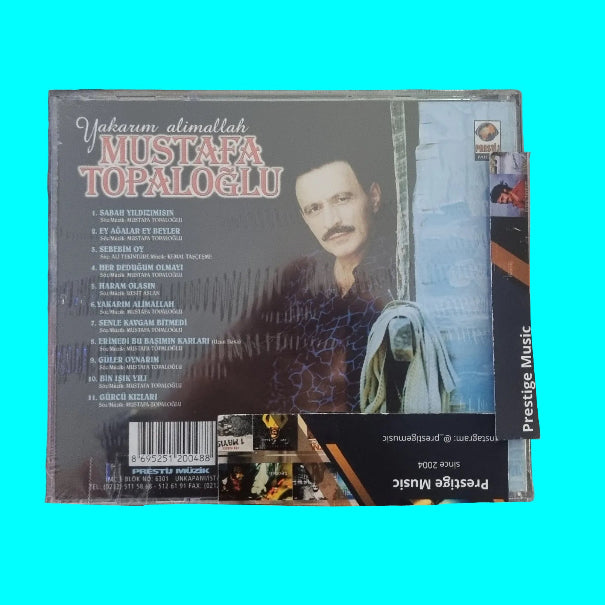 Mustafa Topaloğlu - Yakarım Alimallah(CD)Mustafa Topaloğlu Yakarım Alimallah CD |(Prestij Müzik dönem basımları)CD
