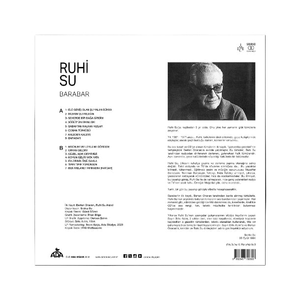 Ruhi Su - Barabar Plak (Türk halk müziği | Plak) türkische Volksmusik schallplatte | Lp
