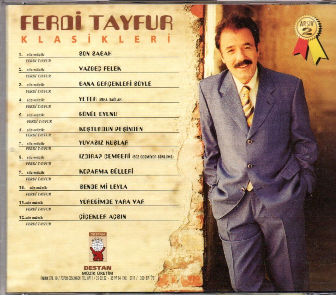 FERDi TAYFUR-Klasikleri-CD(ARSiV Serisi 2)DESTAN Müzik