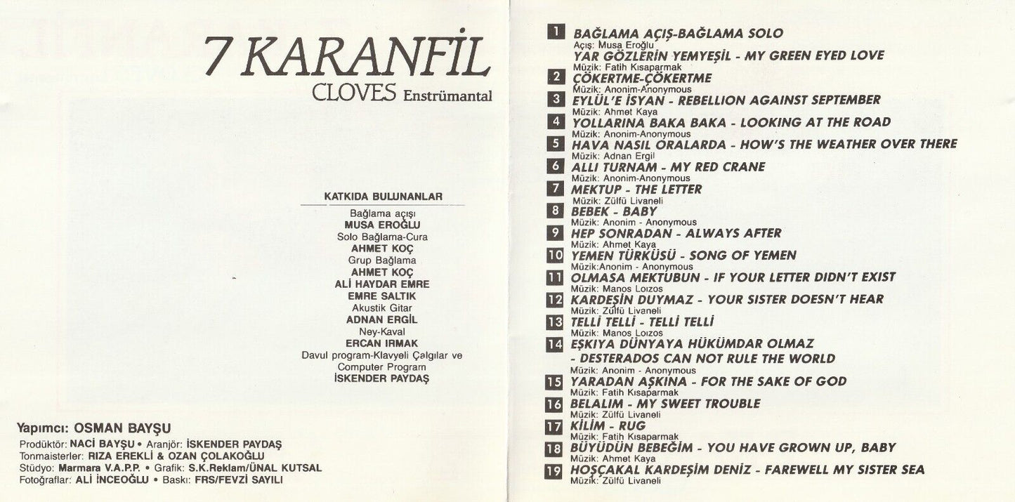 Yedi Karanfil 7 Seven Cloves CD