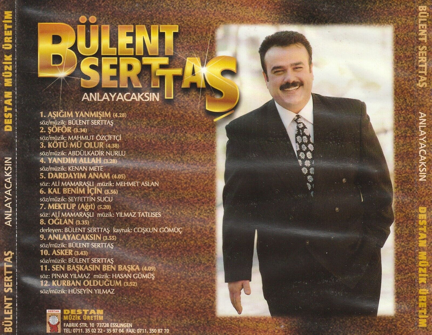 Bülent Serttaş CD - Bülent Serttaş - Anlayacaksın CD( Almanya DESTAN Müzik)