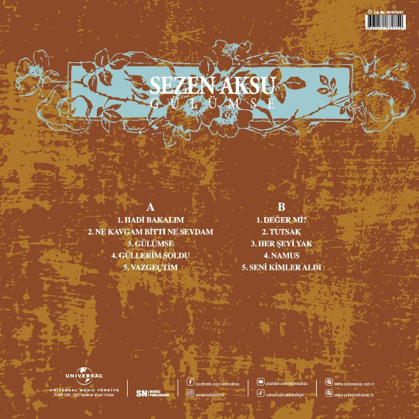Sezen Aksu Plak - Gülümse ( Sezen Aksu Plak)Sezen Aksu Gülümse Plak | Schallplatte | LP