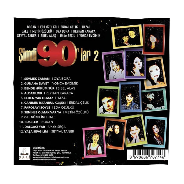 Şimdi 90'lar Plak | Vol.2 |karışık | Eski | Pop Müzikler| Çeşitli Sanatçılar | Plak| Schallplatte |LP
