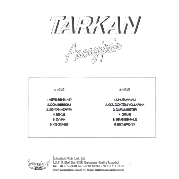 Tarkan Plak | Acayipsin | Aacayipsin Plak  (Türkischer Pop | Plak| LP| Schallplatte)