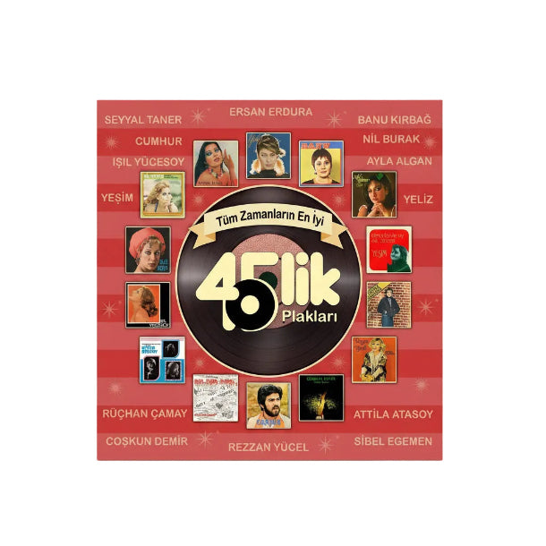 Tüm Zamanların En İyi 45'lik Plakları Plak (Türkçe Nostalji Pop Plak) Türkischer Pop Schallplatte