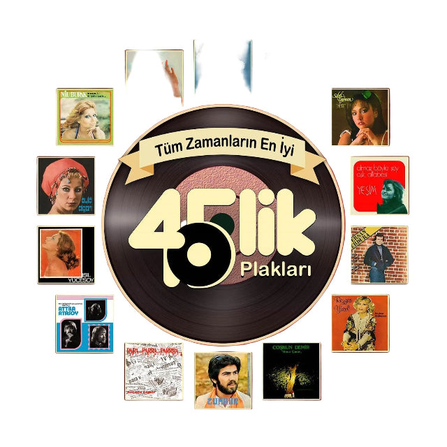 Tüm Zamanların En İyi 45'lik Plakları Plak (Türkçe Nostalji Pop Plak) Türkischer Pop Schallplatte