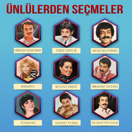 Ünlülerden Seçmeler - Çeşitli Sanatçılar'dan karışık Arabesk (Plak) Almanya ' da | Arabesk Plak |LP