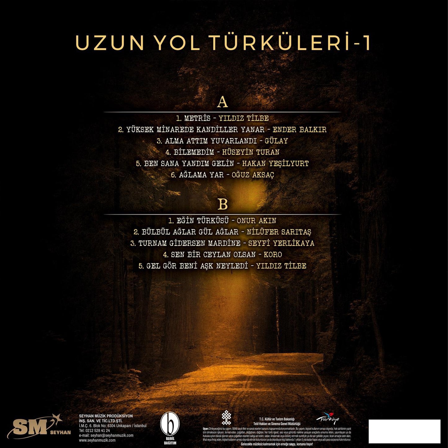 UZUN YOL TÜRKÜLERİ - 1 - plak - vinil - poster