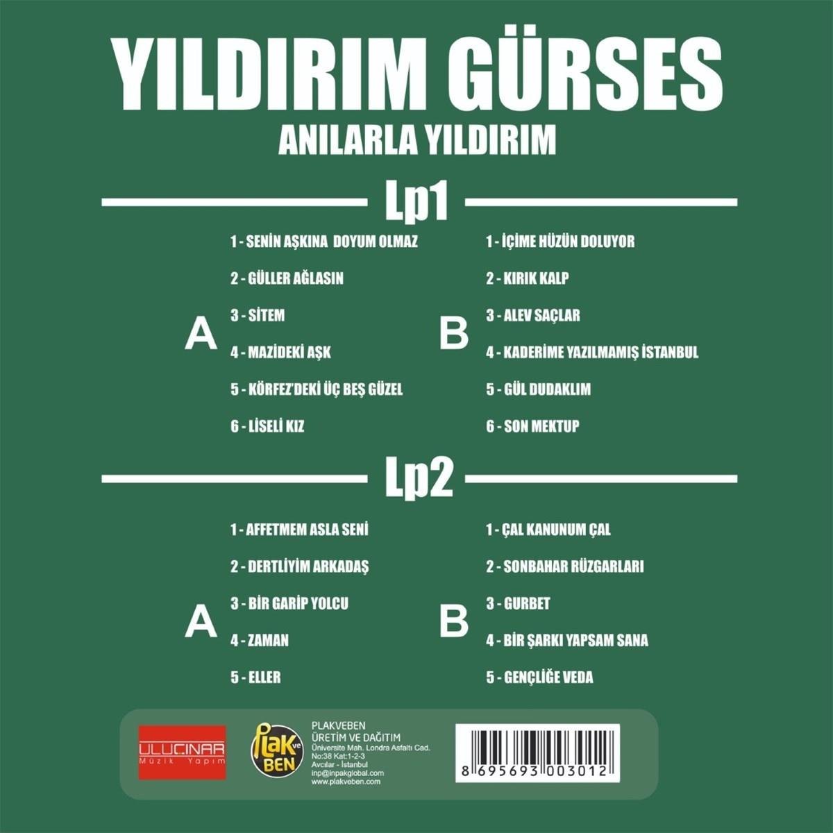 YILDIRIM GÜRSES - Anilerle Yıldırım - Record - Vinyl - Poster - LP2