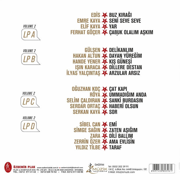 Yıldız Tilbe Plak |Yıldız Tilbe'nin Yıldızlı Şarkıları | Volume 2 (Arabesk  Plak) Schallplatte | LP