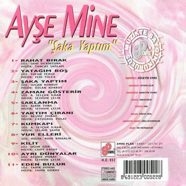 Ayşe Mine | Ayşe Mine Şaka Yaptım ( CD )Türkçe Arabesk | Fantazi Müzik