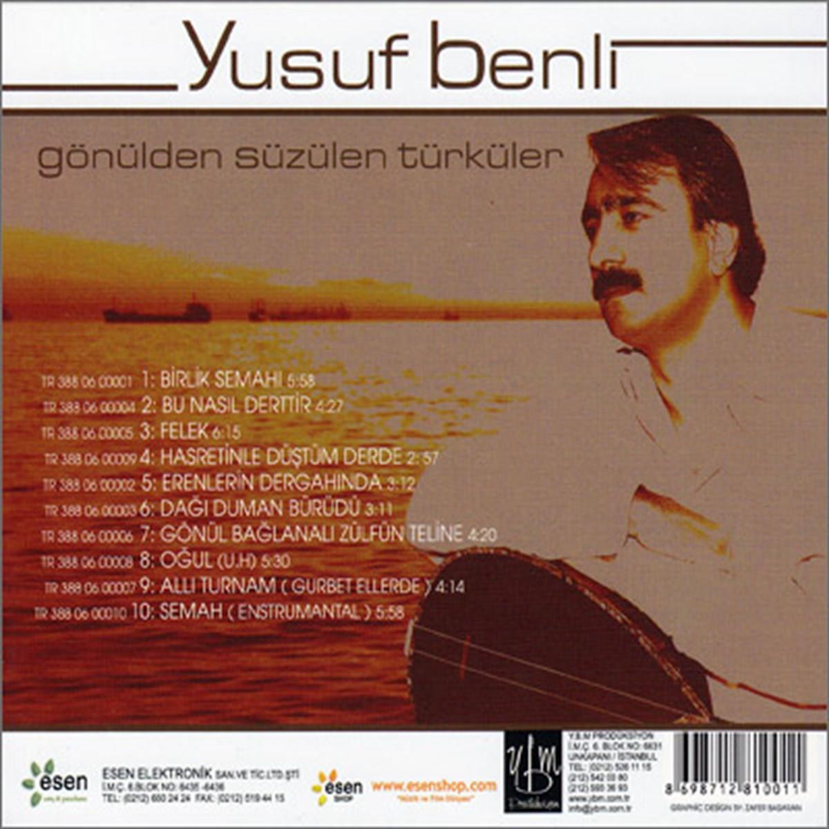 Yusuf Benli - Gönülden Süzülen Türküler CD /YBM Prodüksiyon