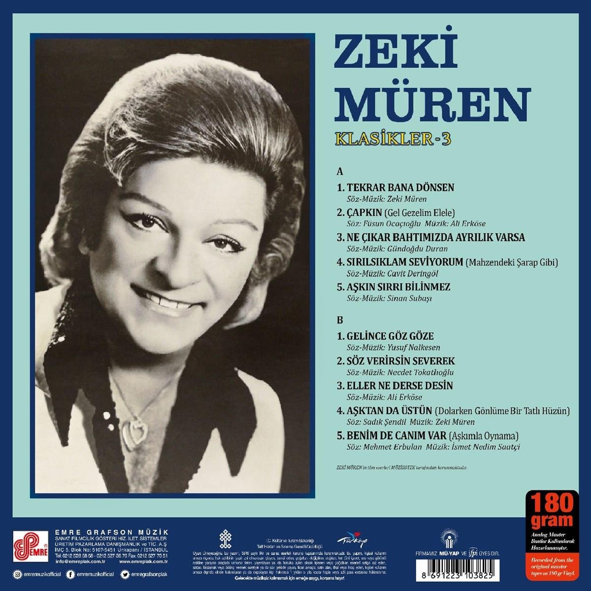 Zeki Müren-Klasikler 3(Plak)Schallplatte